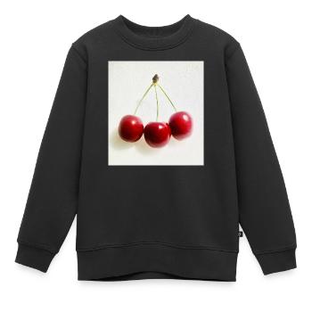 Cerise - Sweat Premium enfant bio - noir - Devant - AI Model Kid Female (0cm)