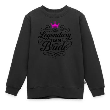 Team Braut Junggesellin - Kinder Premium Organic Sweatshirt - Schwarz - Vorne - AI Model Kid Female (0cm)