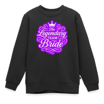 Team Braut Junggesellinnenabschied - Kinder Premium Organic Sweatshirt - Schwarz - Vorne - AI Model Kid Female (0cm)