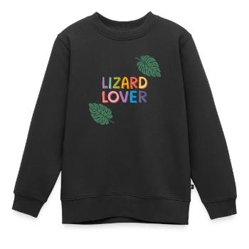 Eidechsen-Liebhaber - Kinder Premium Organic Sweatshirt - Schwarz - Vorne - AI Model Kid Female (0cm)