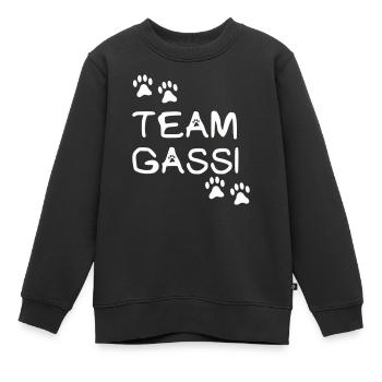 team gassi 01 - Kinder Premium Organic Sweatshirt - Schwarz - Vorne - AI Model Kid Female (0cm)