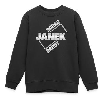Janek d’argent - Sweat Premium enfant bio - noir - Devant - AI Model Kid Female (0cm)