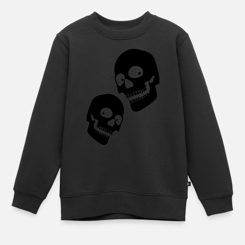 twoskulls1 - Sweat Premium enfant bio - noir