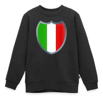 Italie (Italien_Wappen) - Sweat Premium enfant bio - noir - Devant - AI Model Kid Female (0cm)