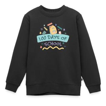 Joyeuse fête de célébration de l’école des 100 jours - Sweat Premium enfant bio - noir - Devant - AI Model Kid Female (0cm)