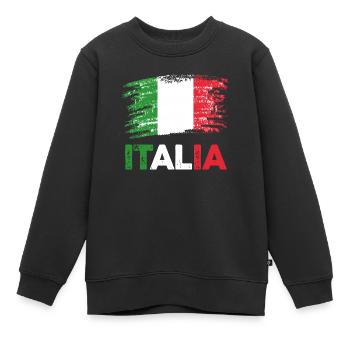 Italie Italien Italien Italie - Sweat Premium enfant bio - noir - Devant - AI Model Kid Female (0cm)