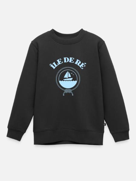 ile de ré bateau charente maritime - Sweat Premium enfant bio - noir