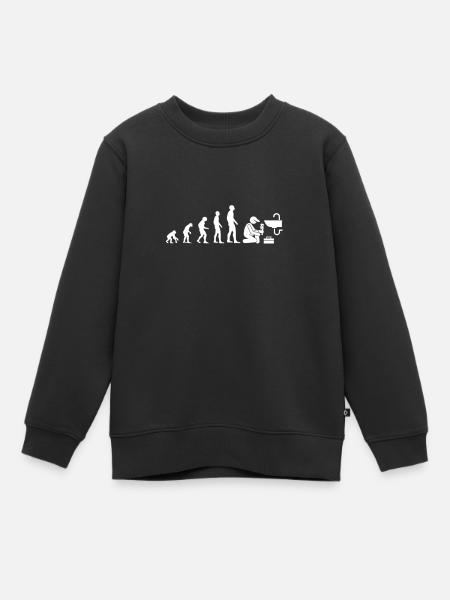 evolution plombier humour plomberie homme drole - Sweat Premium enfant bio - noir
