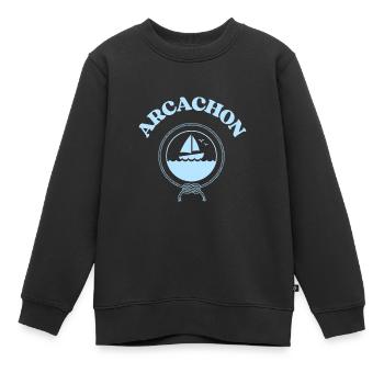 arcachon bateau bassin d'arcachon homme ocean - Sweat Premium enfant bio - noir - Devant - AI Model Kid Female (0cm)
