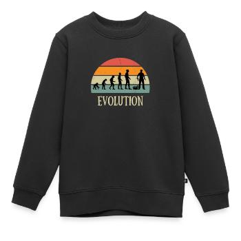 Evolution Bricoleur Vintage Humor DIY Mann - Kinder Premium Organic Sweatshirt - Schwarz - Vorne - AI Model Kid Female (0cm)