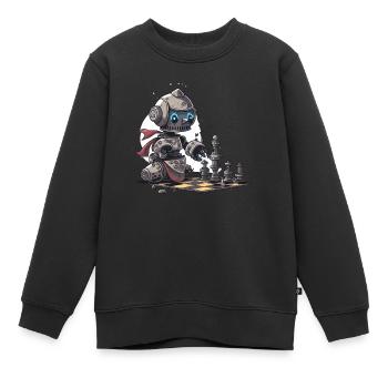 mécanique - Sweat Premium enfant bio - noir - Devant - AI Model Kid Female (0cm)
