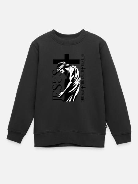 Jesus The Way The Truth The Life Christian Worship - Kids Premium Organic Sweatshirt - black