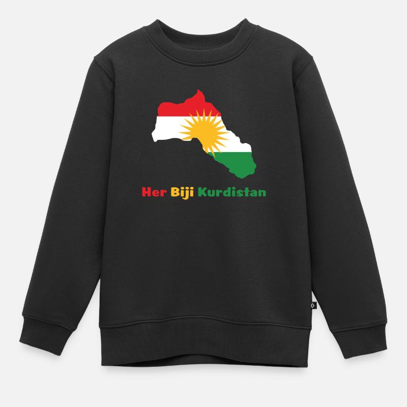 Her biji Kurdistan Kurdisch Geschenk Heimat - Kinder Premium Organic Sweatshirt - Schwarz