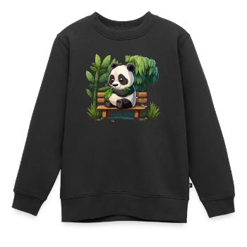 Bambus-Buffet - Kinder Premium Organic Sweatshirt - Schwarz - Vorne - AI Model Kid Female (0cm)