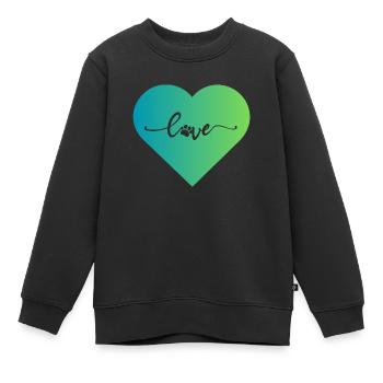 Chien Chiens Amour du chien - Sweat Premium enfant bio - noir - Devant - AI Model Kid Female (0cm)