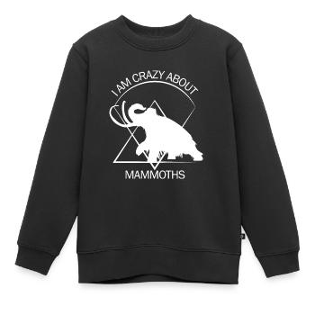 Lustiges Mammut Steinzeit Eiszeit Design Urzeit - Kinder Premium Organic Sweatshirt - Schwarz - Vorne - AI Model Kid Female (0cm)