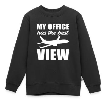 Beste Aussicht Kopilot Geschenk - Kinder Premium Organic Sweatshirt - Schwarz - Vorne - AI Model Kid Female (0cm)