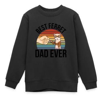 Frettchen - Kinder Premium Organic Sweatshirt - Schwarz - Vorne - AI Model Kid Female (0cm)