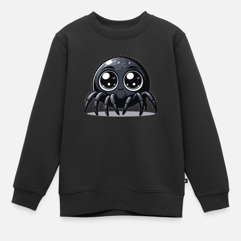 Spinne - Kinder Premium Organic Sweatshirt - Schwarz