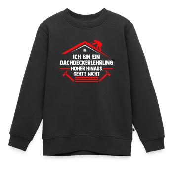 Formation en toiture apprenti couvreur Auzbi - Sweat Premium enfant bio - noir - Devant - AI Model Kid Female (0cm)