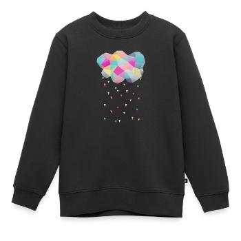 WOLKE - Kinder Premium Organic Sweatshirt - Schwarz - Vorne - AI Model Kid Female (0cm)
