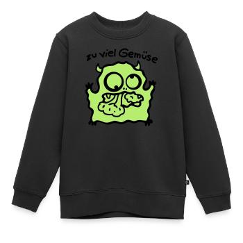 trop de légumes - Sweat Premium enfant bio - noir - Devant - AI Model Kid Female (0cm)