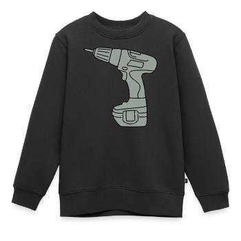Akkuschrauber 2 - Kinder Premium Organic Sweatshirt - Schwarz - Vorne - AI Model Kid Female (0cm)