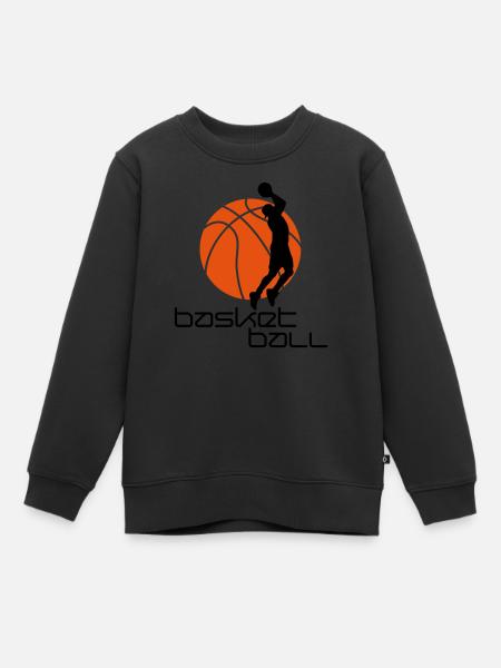 basketball_f_2c - Kinder Premium Organic Sweatshirt - Schwarz
