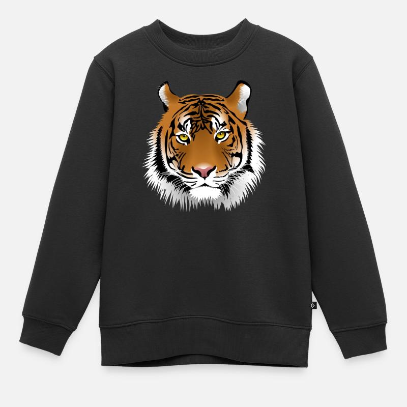 tigre, tigre de Sumatra - Sweat Premium enfant bio - noir