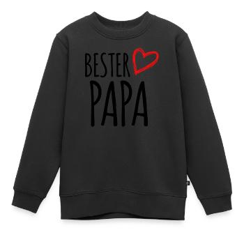 bester Papa - Kinder Premium Organic Sweatshirt - Schwarz - Vorne - AI Model Kid Female (0cm)