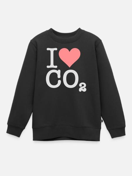 Ich liebe CO2 - Kinder Premium Organic Sweatshirt - Schwarz