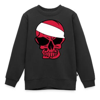 Anarcho Skull Anarchy anarchy - Kids Premium Organic Sweatshirt - black - Front - AI Model Kid Female (0cm)