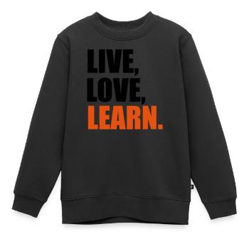 étudiant - Sweat Premium enfant bio - noir - Devant - AI Model Kid Female (0cm)