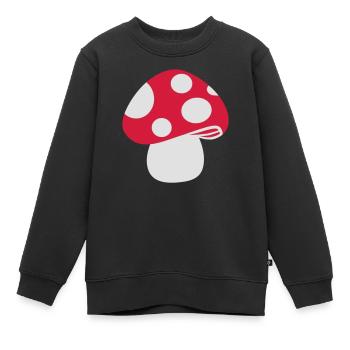 Fliegenpilz - Kinder Premium Organic Sweatshirt - Schwarz - Vorne - AI Model Kid Female (0cm)