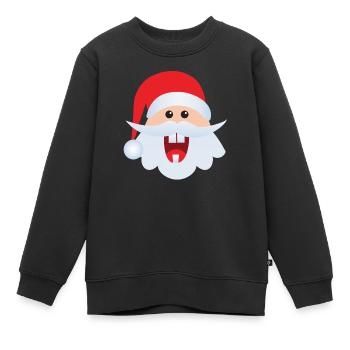 Drôle de père Noël ! Funny Santa Claus - Sweat Premium enfant bio - noir - Devant - AI Model Kid Female (0cm)