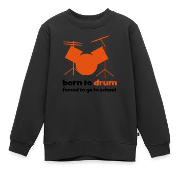 schlagzeug - Kinder Premium Organic Sweatshirt - Schwarz - Vorne - AI Model Kid Female (0cm)