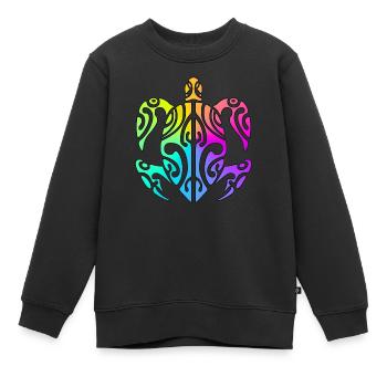tahiti turtle - Kinder Premium Organic Sweatshirt - Schwarz - Vorne - AI Model Kid Female (0cm)