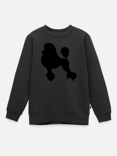 Pudel Hund - Kinder Premium Organic Sweatshirt - Schwarz