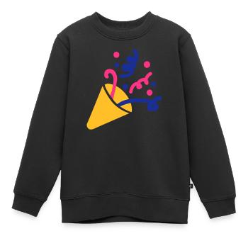 Fête boum - Sweat Premium enfant bio - noir - Devant - AI Model Kid Female (0cm)