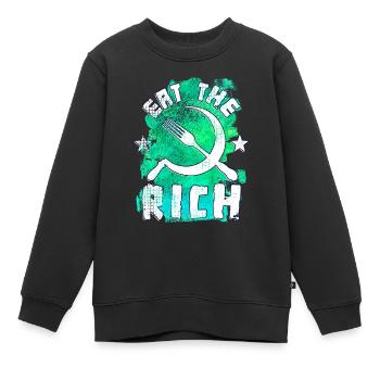 Esse die Reichen - Messer und Sichel - Kinder Premium Organic Sweatshirt - Schwarz - Vorne - AI Model Kid Female (0cm)