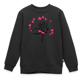 Tanzmaus | Tanzshirts - Kinder Premium Organic Sweatshirt - Schwarz - Vorne - AI Model Kid Female (0cm)