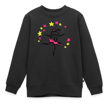 Tanzmaus | Tanzshirts - Kinder Premium Organic Sweatshirt - Schwarz - Vorne - AI Model Kid Female (0cm)