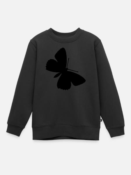 Schmetterlinge: Polyommatus Hippothoe - Kids Premium Organic Sweatshirt - black