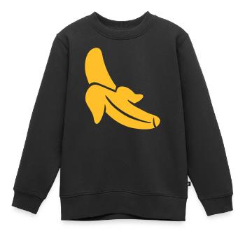 Banane - Kinder Premium Organic Sweatshirt - Schwarz - Vorne - AI Model Kid Female (0cm)
