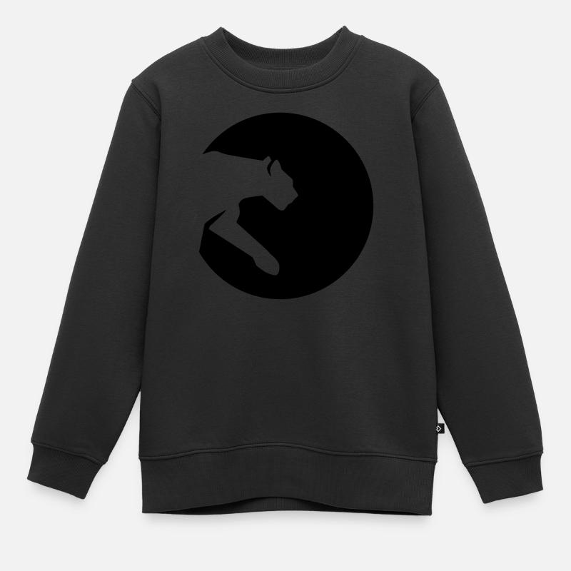 Leopard - Sweat Premium enfant bio - noir