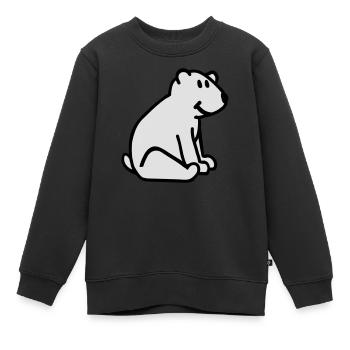 Polar bear - Kids Premium Organic Sweatshirt - black - Front - AI Model Kid Female (0cm)