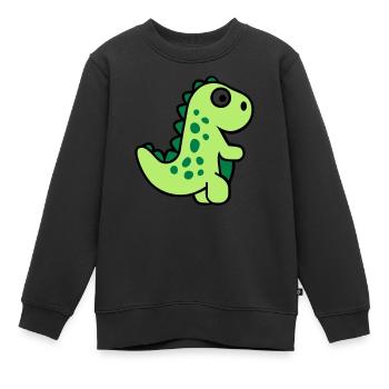 T-Rex - Kids Premium Organic Sweatshirt - black - Front - AI Model Kid Female (0cm)