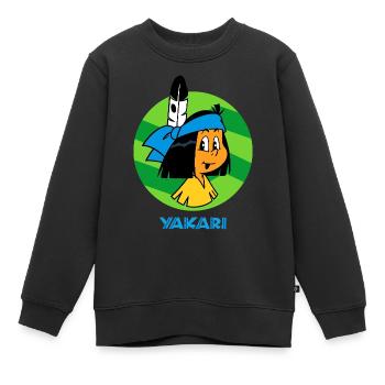Yakari Gesicht - Kinder Premium Organic Sweatshirt - Schwarz - Vorne - AI Model Kid Female (0cm)