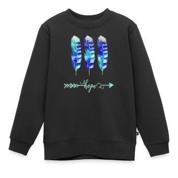 Hope - Kinder Premium Organic Sweatshirt - Schwarz - Vorne - AI Model Kid Female (0cm)