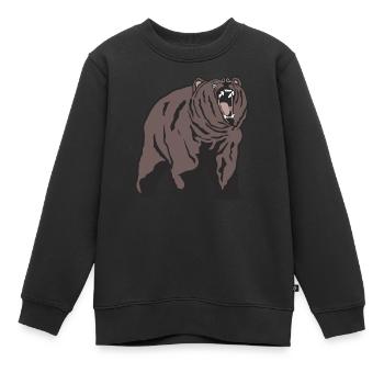 Grizzly - Bear - Bär - Kinder Premium Organic Sweatshirt - Schwarz - Vorne - AI Model Kid Female (0cm)